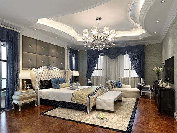 trần thạch cao giật cấp phòng ngủ 1
